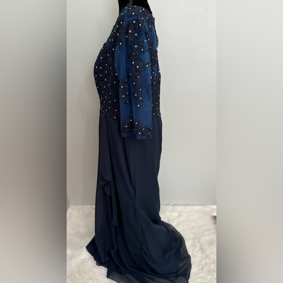 Navy Blue Mother of Bride Dress - Picture 3 of 6